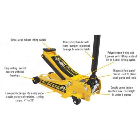 YELLOW JACKET 3 TON LOW PROFILE SUPER DUTY FLOOR JACK