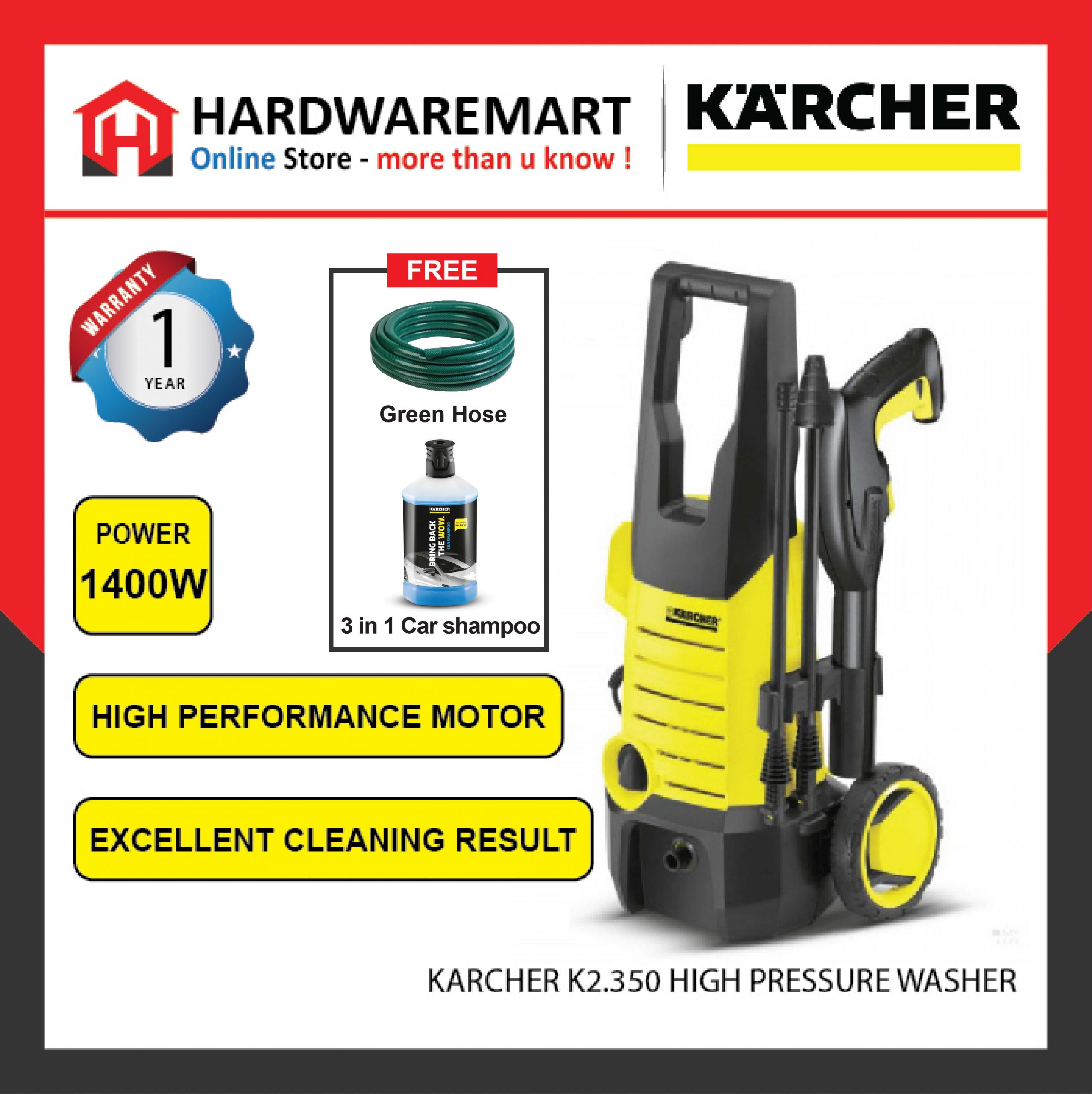 Karcher K2 350 High Pressure Washer Cleaner Karcher Pressure Washer Distributor Hardwaremart