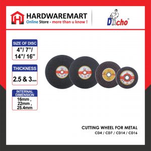 DACHO CUTTING WHEEL FOR METAL (PER PIECE)