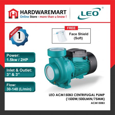 LEO ACM150B3 CENTRIFUGAL PUMP Pam Air Rumah Kolam [1 PHASE] (1500W/500LMIN/75MM)