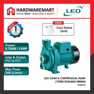 LEO XGM1A 1HP CENTRIFUGAL PUMP Pam Air Rumar Kolam [1 PHASE]