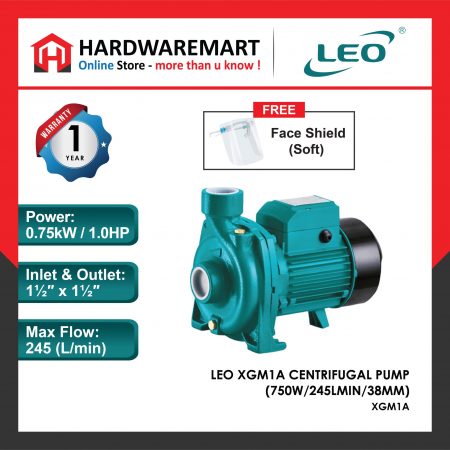 LEO XGM1A 1HP CENTRIFUGAL PUMP Pam Air Rumar Kolam [1 PHASE]