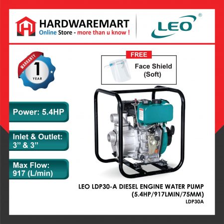 LEO LDP30-A DIESEL ENGINE WATER PUMP Pam Air Enjin Kilang (5.4HP/917LMIN/75MM)