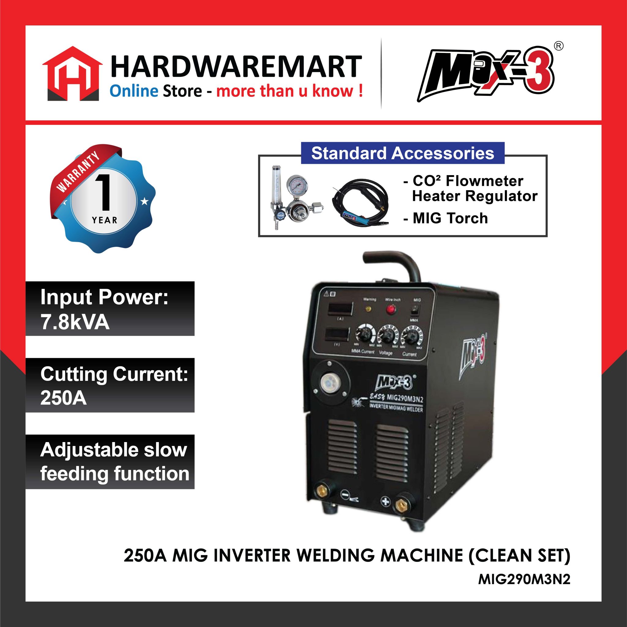 MAX3 *250A MIG Inverter Welding Machine MIG290M3N2