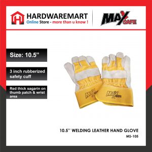 MAX-3 10.5" MAX-SAFE WELDING LEATHER HAND GLOVE