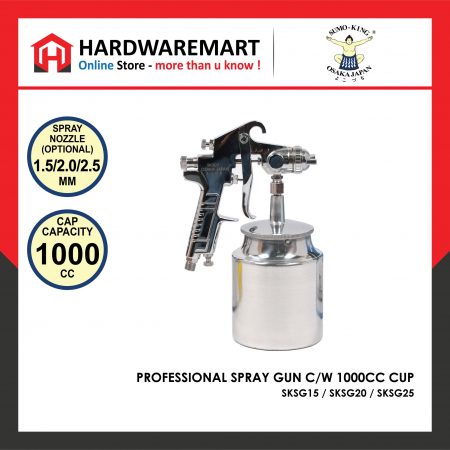 SUMO KING 1.5MM PROFESSIONAL SPRAY GUN C/W 1000CC CUP