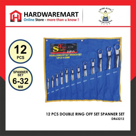 SUMO KING 12 PCS DOUBLE RING OFF SET SPANNER SET (6MM - 32MM)