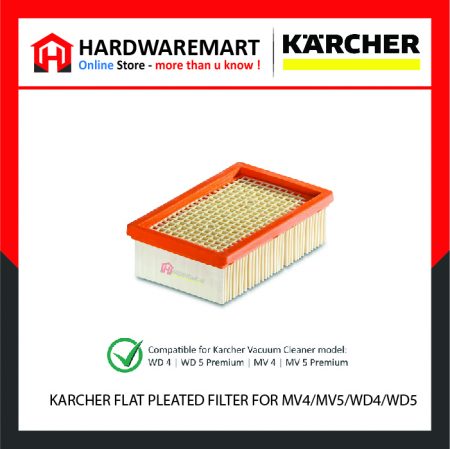 KARCHER FLAT PLEATED FILTER FOR MV4/MV5/WD4/WD5