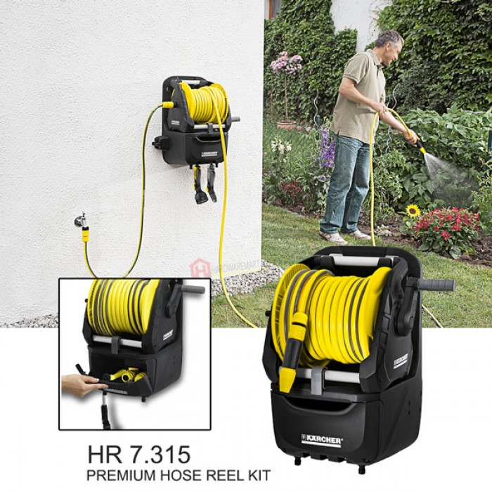 Karcher Hr7.315 Premium Hose Reel Kit C/W 15M Premium 1/2˝ High Quality Hose  - HardwareMart