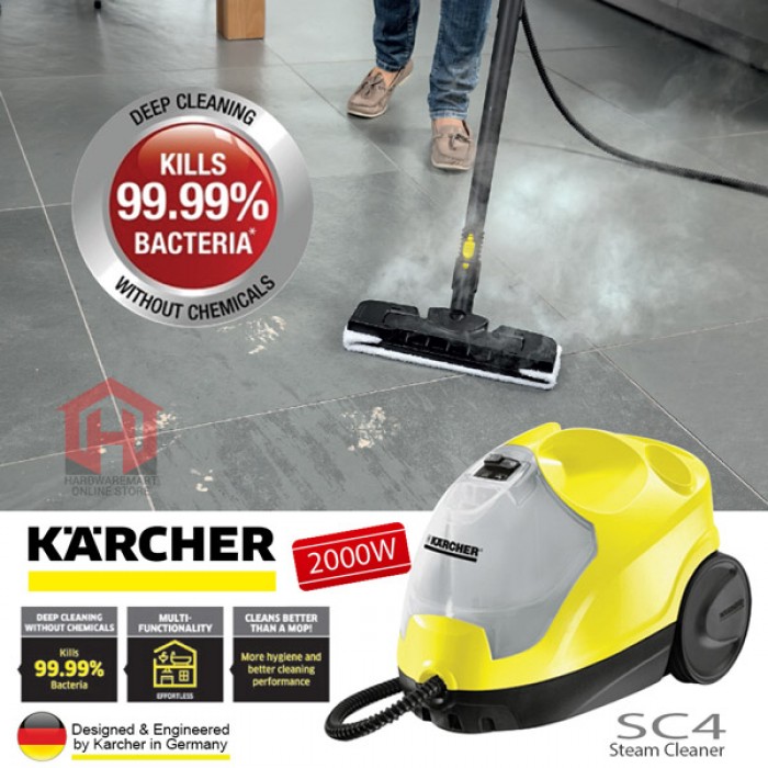 Karcher SC4 Continuous Steam Cleaner, 3.5 Bar – Yellow 220 VOLTS