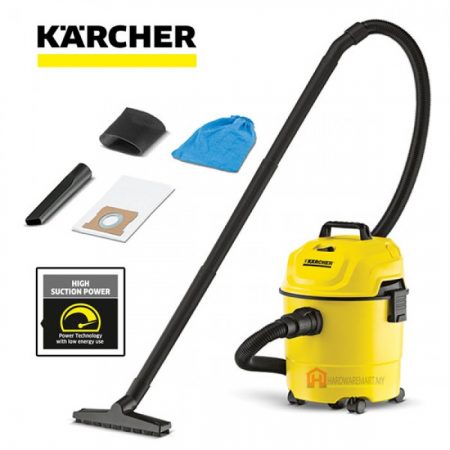 KARCHER WD1 CLASSIC WET AND DRY VACUUM CLEANER (1000W/15L)