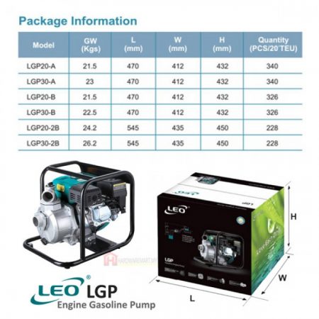 LEO LGP30-A PETROL ENGINE WATER PUMP Pam Air Enjin Kilang (6.5HP/1000LMIN/75MM)