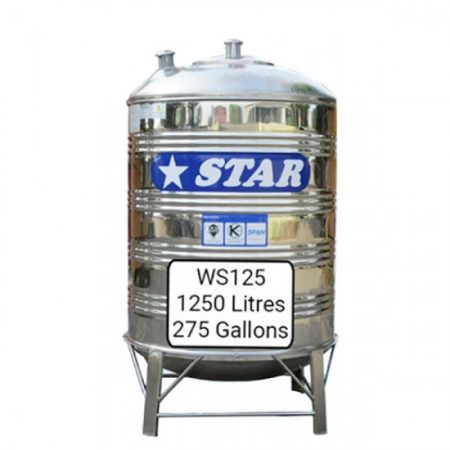 STAR WS125 STAINLESS STEEL WATER TANK (1250L/275GAL)