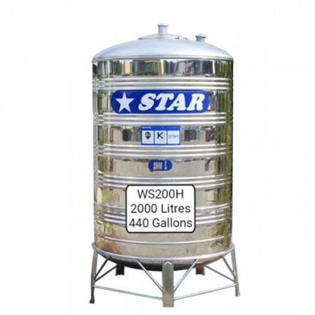 STAR WS200H STAINLESS STEEL WATER TANK (2000L/440GAL)