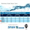 STAR FTB120 STAINLESS STEEL FLAT TOP & BOTTOM WATER TANK (1200L/260GAL)