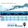 STAR FTB65 STAINLESS STEEL FLAT TOP & BOTTOM WATER TANK (650L/150GAL)