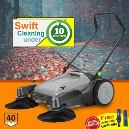 Dacho 40L Hand Push Sweeper Manual Dried Leave Industrial Factory Use Broom penyapu tolak tangan
