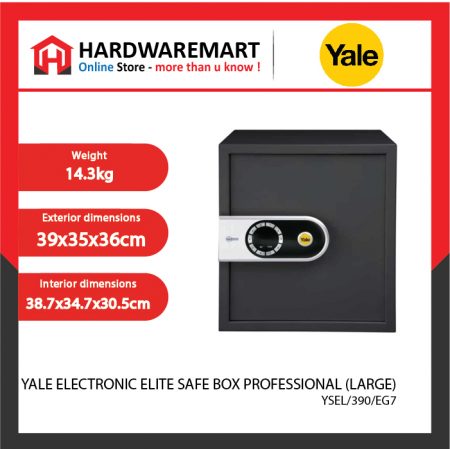 YALE YSEL/390/EG7 ELECTRONIC ELITE SAFE BOX PROFESSIONAL (LARGE)