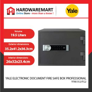 YALE YFM/352/FG2 ELECTRONIC DOCUMENT FIRE SAFE BOX PROFESSIONAL (MEDIUM)