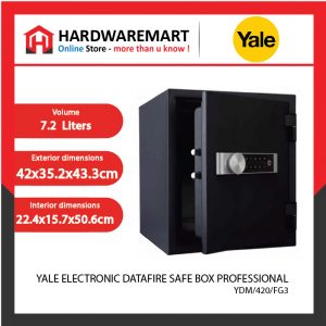 YALE YDM/420/FG3 ELECTRONIC DATAFIRE SAFE BOX PROFESSIONAL (LARGE)