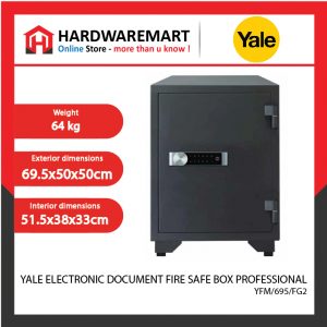 YALE YFM/695/FG2 ELECTRONIC DOCUMENT FIRE SAFE BOX PROFESSIONAL (XXL LARGE)