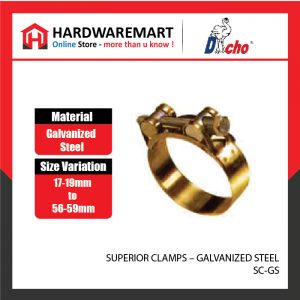 SUPERIOR CLAMPS - GALVANIZED STEEL (131-139mm to 240-252mm) (PCS)