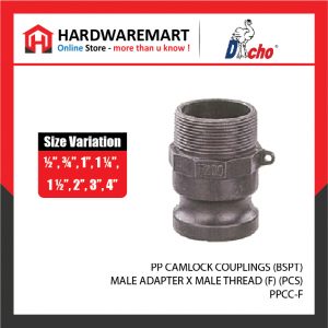 PP CAMLOCK COUPLINGS (BSPT) - MALE ADAPTER X MALE THREAD (F) (PCS)