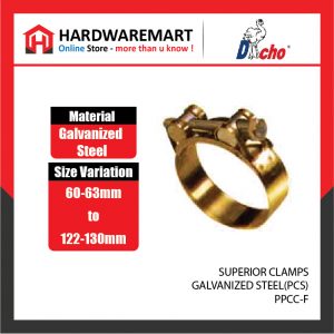 SUPERIOR CLAMPS - GALVANIZED STEEL (60-63mm to 122-130mm) (PCS)