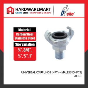 UNIVERSAL COUPLINGS (NPT) - MALE END (PCS)