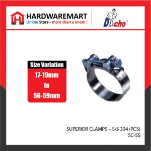 SUPERIOR CLAMPS - S/S 304 (17-19mm to 56-59mm) (PCS)