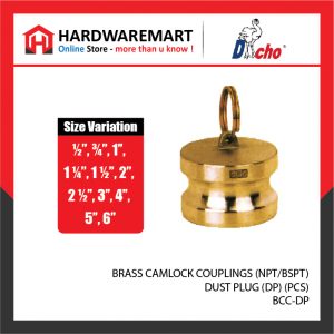 BRASS CAMLOCK COUPLINGS (NPT/BSPT) - DUST PLUG (DP) (PCS)