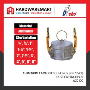 ALUMINIUM CAMLOCK COUPLINGS (NPT/BSPT) - DUST CAP (DC) (PCS)
