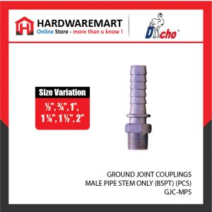 GROUND JOINT COUPLINGS - MALE PIPE STEM ONLY (BSPT) (PCS)