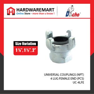 UNIVERSAL COUPLINGS (NPT) - 4 LUG FEMALE END (PCS)