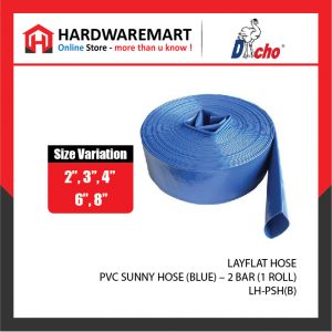 2" - 7" PVC SUNNY HOSE (BLUE) - 2 BAR (1 ROLL) DELIVERY HOSE WATER DISCHARGE HOSE HOS AIR SUNNY HOS AIR BESAR