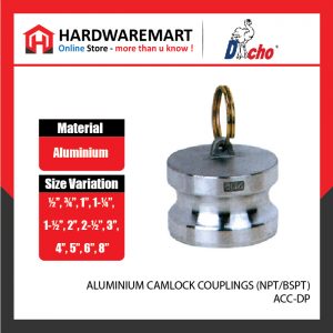 ALUMINIUM CAMLOCK COUPLINGS (NPT/BSPT) - DUST PLUG (PCS)