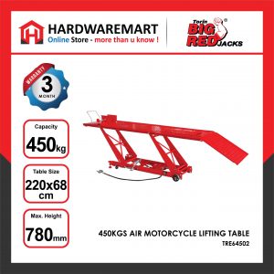 BIGRED 450KGS AIR MOTORCYCLE LIFTING TABLE Hydraulic Lift Repair meja mengangkat lif motor