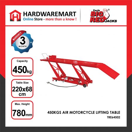 BIGRED 450KGS AIR MOTORCYCLE LIFTING TABLE Hydraulic Lift Repair meja mengangkat lif motor