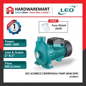 LEO AC400C2 CENTRIFUGAL PUMP Pam Air Rumah Kolam [3 PHASE] (4kW/5HP)