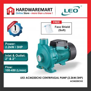 LEO ACM220CH2 CENTRIFUGAL PUMP Pam Air Rumah Kolam [1 PHASE] (2.2kW/3HP)