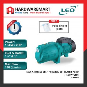 LEO AJM150L JET PUMP Pam Air Perigi [1 PHASE] (1.5kW/2HP)