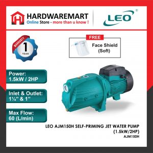 LEO AJM150H JET PUMP Pam Air Perigi [1 PHASE] (1.5kW/2HP)