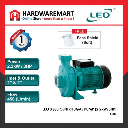 LEO XS80 CENTRIFUGAL PUMP Pam Air Rumah Kolam [3 PHASE] (2.2kW/3HP)
