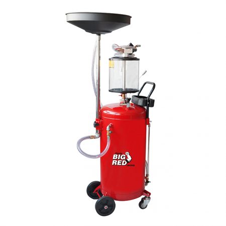 BIGRED 23 GALLON/90L Portable Oil Waste Drain Tank Air Operated Drainer Heavy Duty Oil Extractor Adjustable Height