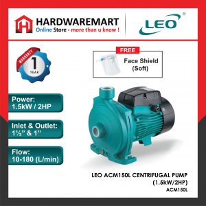 LEO ACM150L CENTRIFUGAL PUMP Pam Air Rumah Kolam [1 PHASE] (1.5kW/2HP)