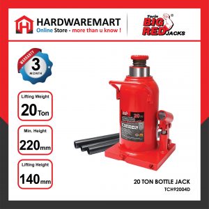 BIGRED 20 TON Hydraulic Bottle Jack Lifting Stand Emergency Vehicle Tool/Jek Hidraulik 千斤顶
