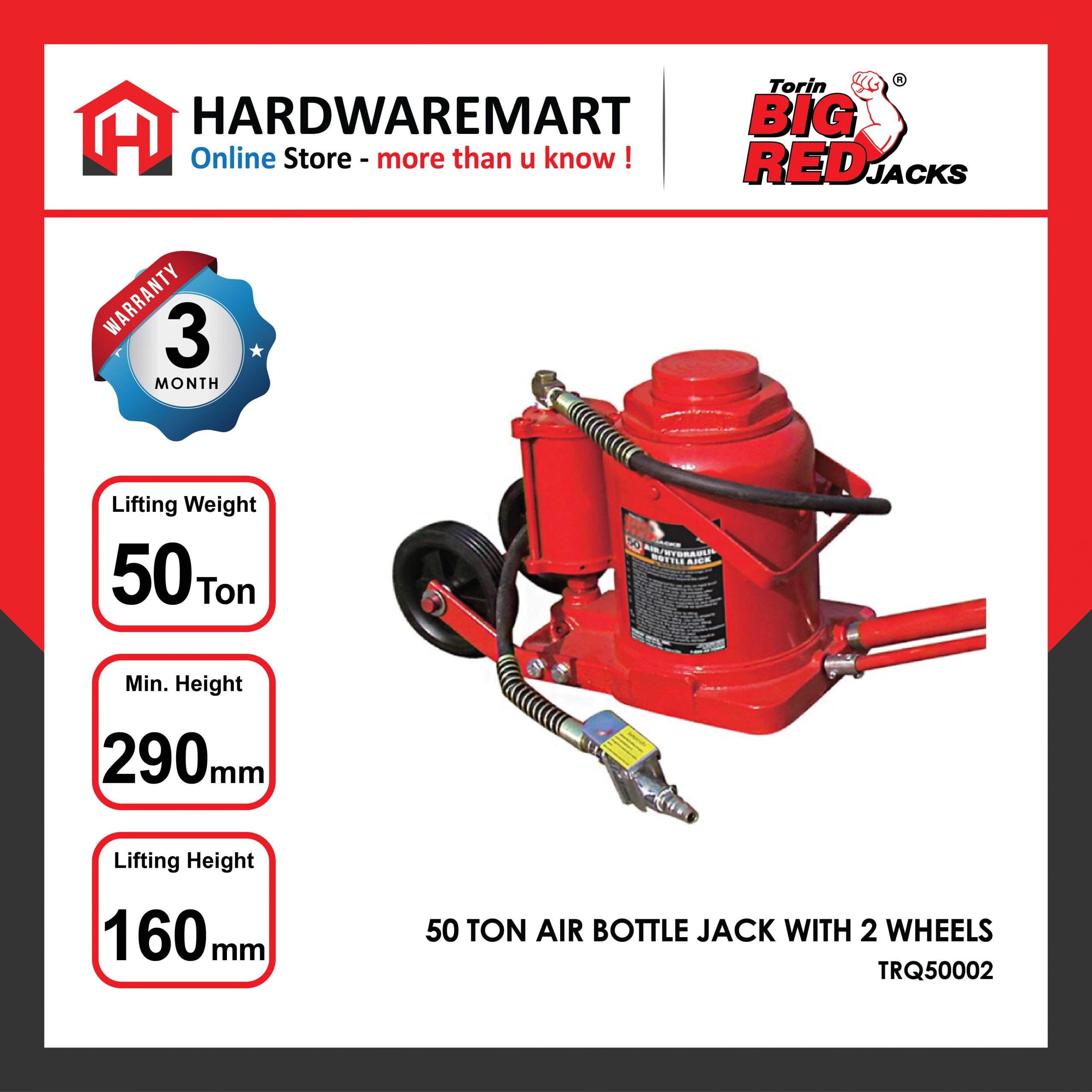 Bigred Hydraulic Air Bottle Jack Lifting Stand Hardwaremart Online
