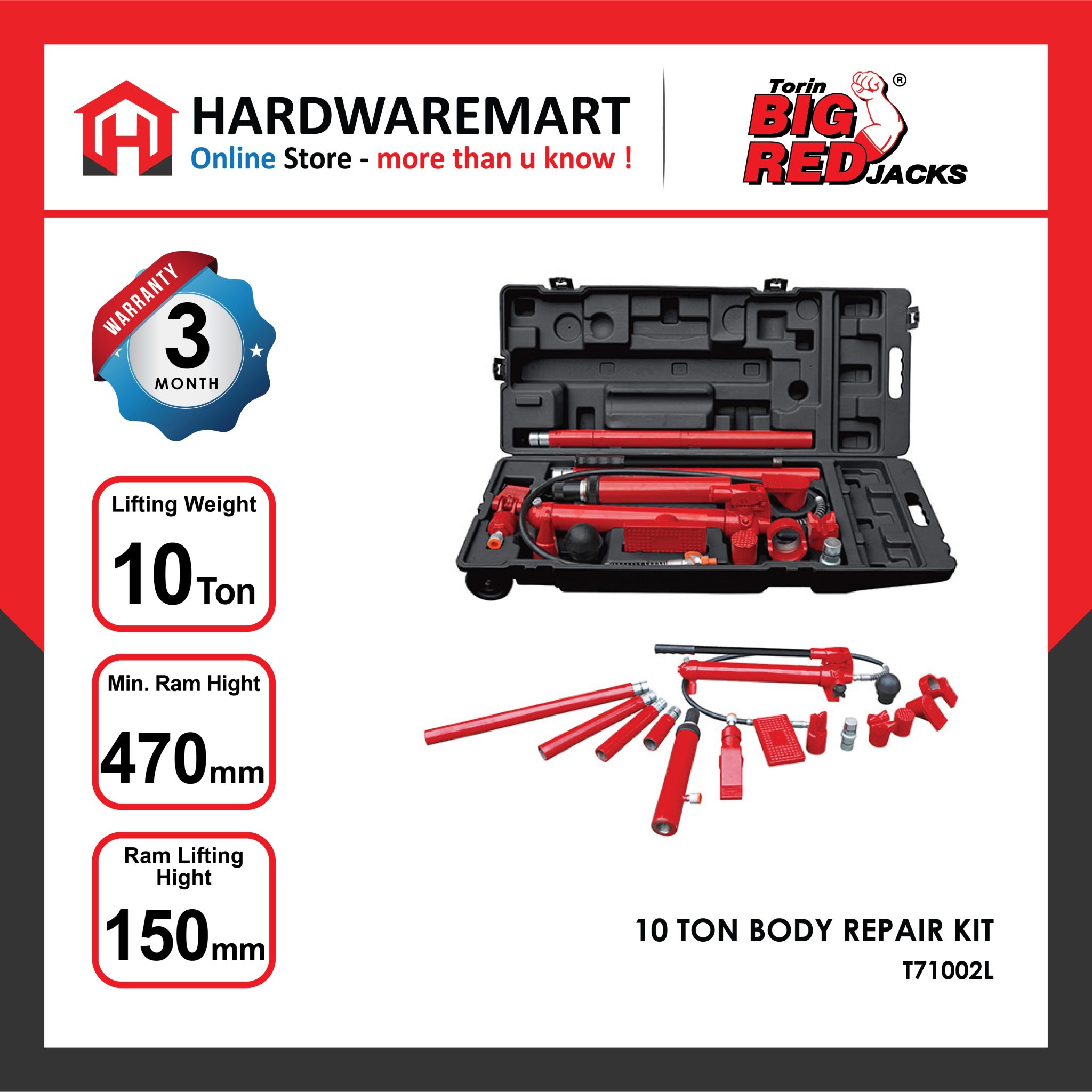 Bigred 10Ton Portable Body Repair Kits Garage Automotive Tools