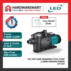 LEO XKP1604E SWIMMING POOL PUMP Pam Air Kolam Renang (1600W/450LMIN/50MM)