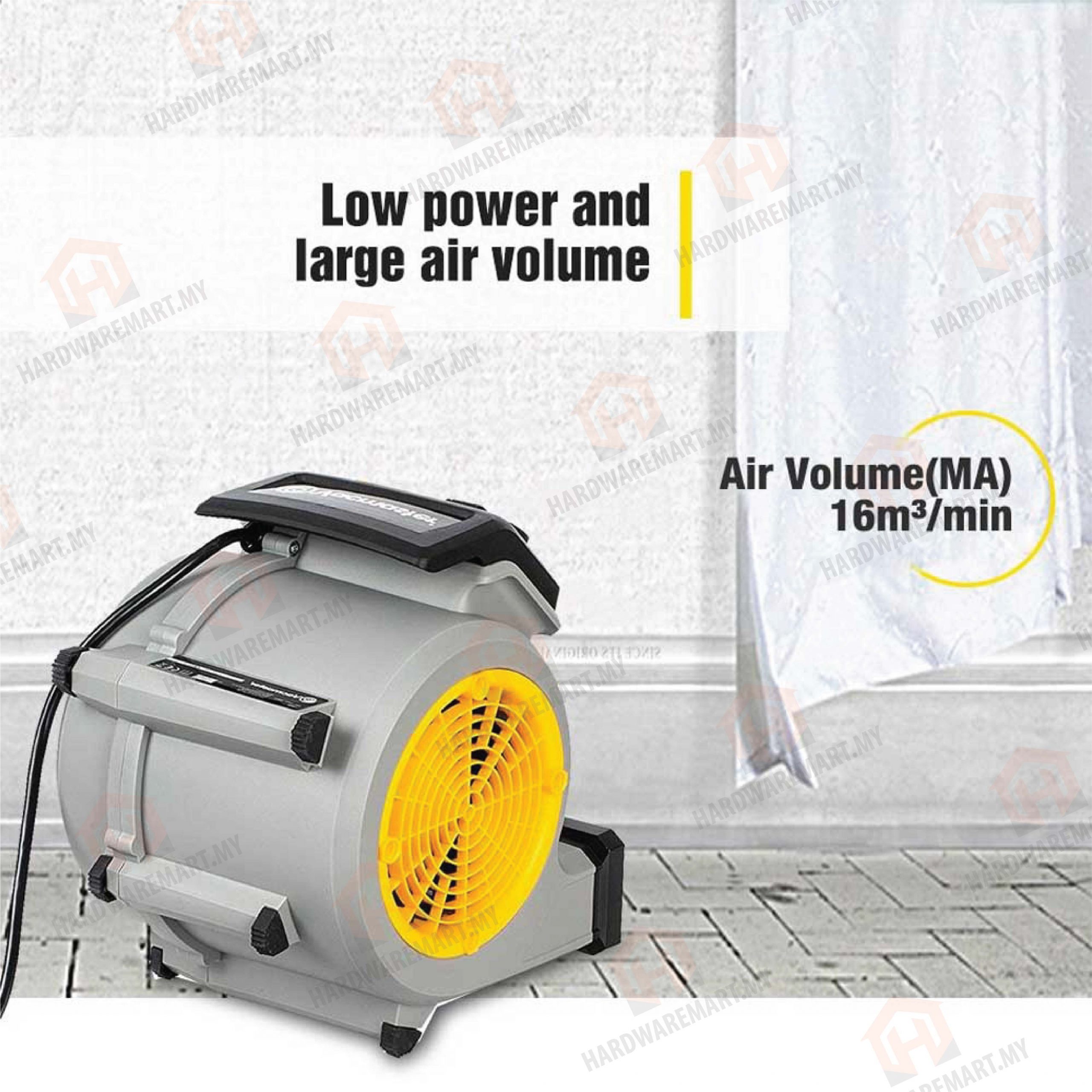 Vacmaster Commercial Floor Mini Blower 124W Air Mover Floor Blower Carpet  Cooling Drying Energy Save Fast Dry Penghembus Udara 吹风机
